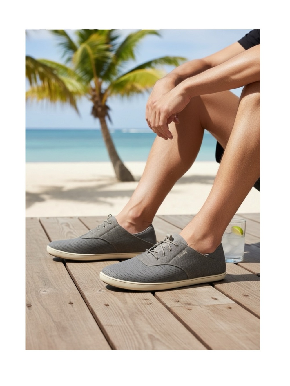 OluKai ʊ Nohea Moku Slide Drop in Heel Deck Boat Shoes Sneakers ʊ Charcoal ʊ 12